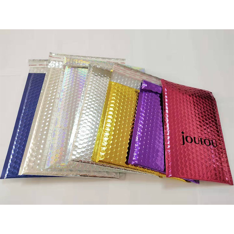 Multicolor Shiny Metallic Bubble Envelope tilpasset størrelse